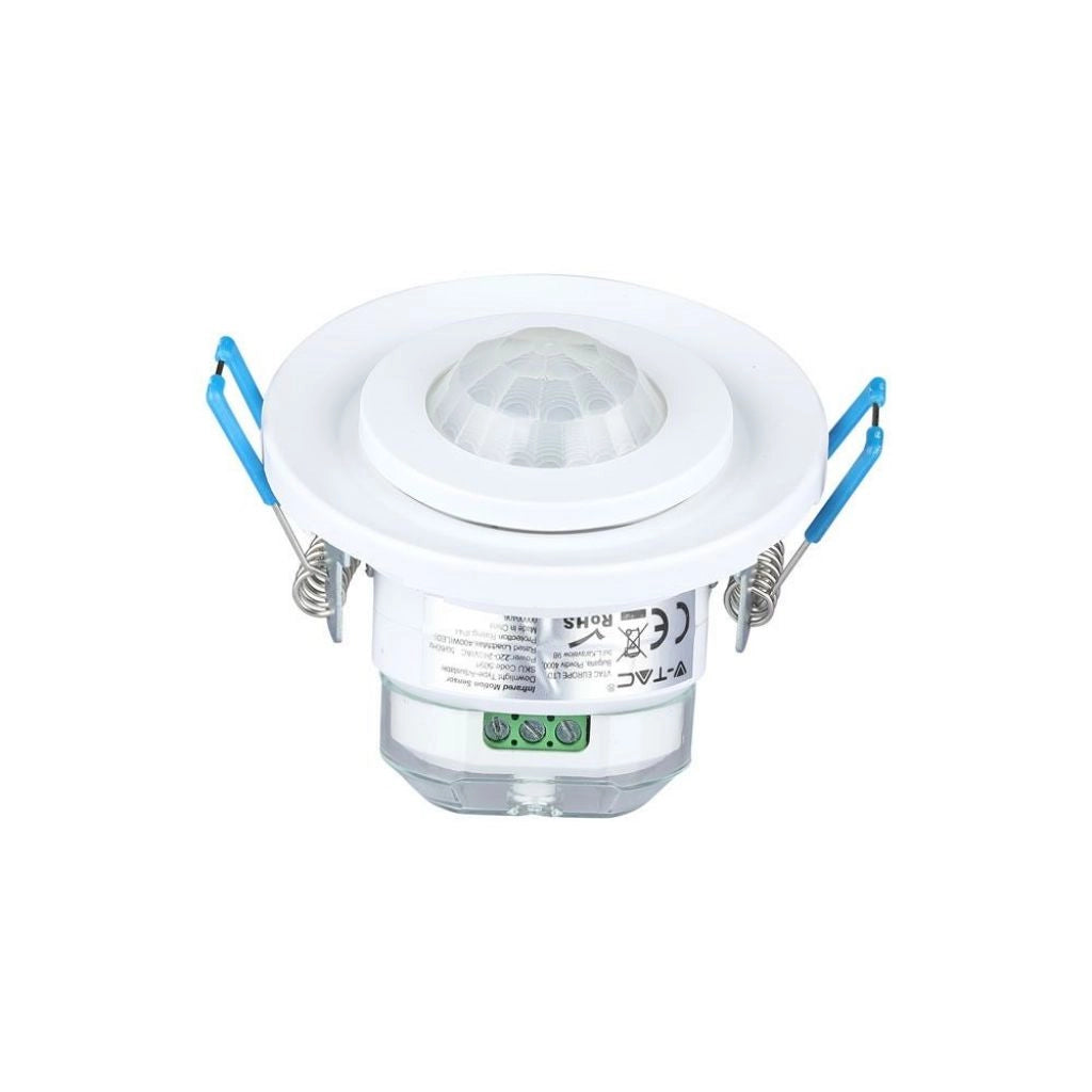 Sensore del soffitto PIR con testa in movimento bianco