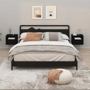 Comodini a Muro 2 pz Nero 50x36x40 cm 816883