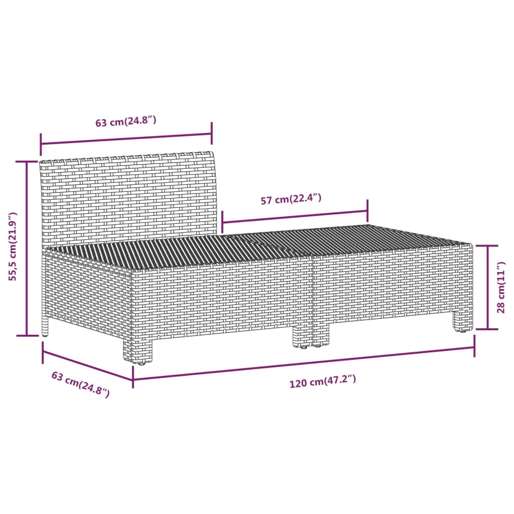 Set Divani da Giardino 6 pz con Cuscini in Polyrattan Grigio 3187291