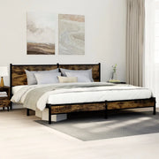 Giroletto senza Materaso in Metallo Rovere Fumo 193x203 cm 3301379
