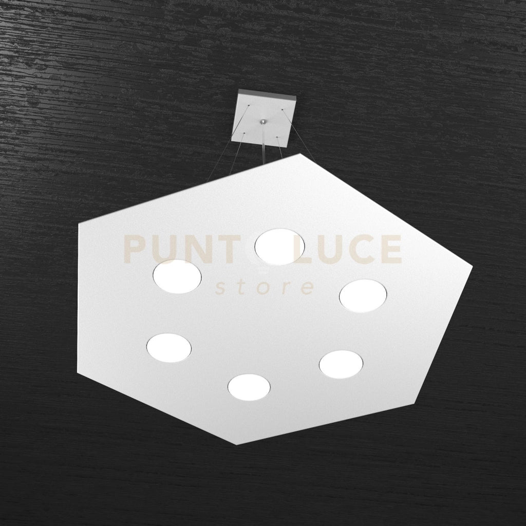 EXAGON SOSPENSIONE 6 LUCI GRIGIO 1142-SG-GR
