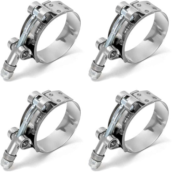 Fermo Slanga - Acciaio Inossidabile - 46 mm/52 mm - 4 Pezzi - Resistente Corrosione - Adatto per Sfregamenti - Fermo Sfregamento