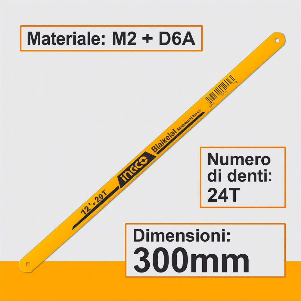 Lama seghetto bi-metal 24t m2 da 300 mm