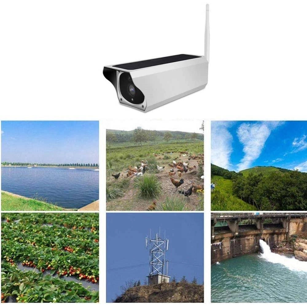 Trade Shop - Telecamera Wifi Per Esterni Con Pannello Solare Per Utilizzo Continuo Cw489 -