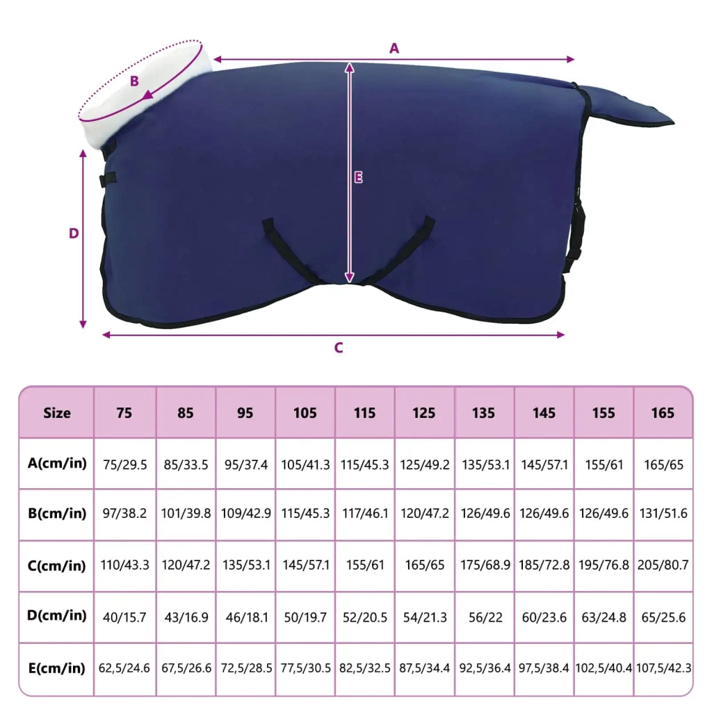 Coperta per Cavalli Blu navy 95 cm Felpa in pile 42013389