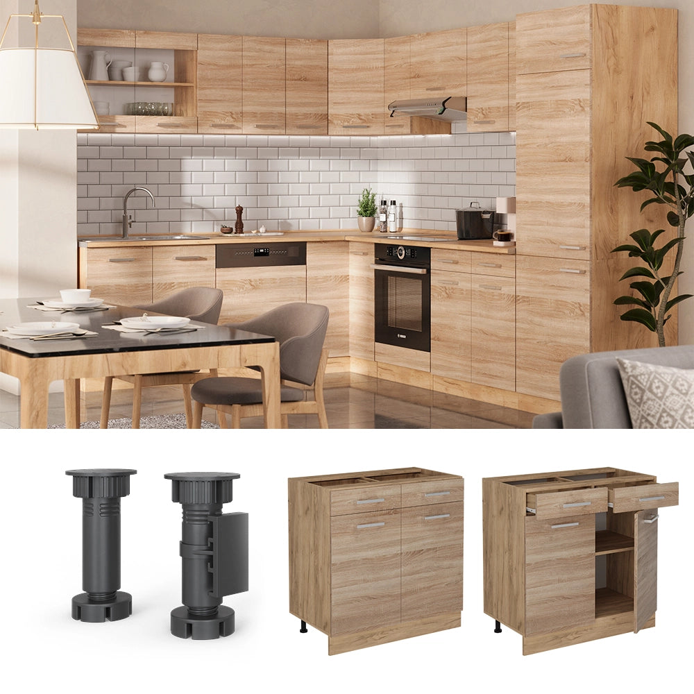 Vicco Mobiletto base per cucina Sonoma 80 cm , PL Antracite
