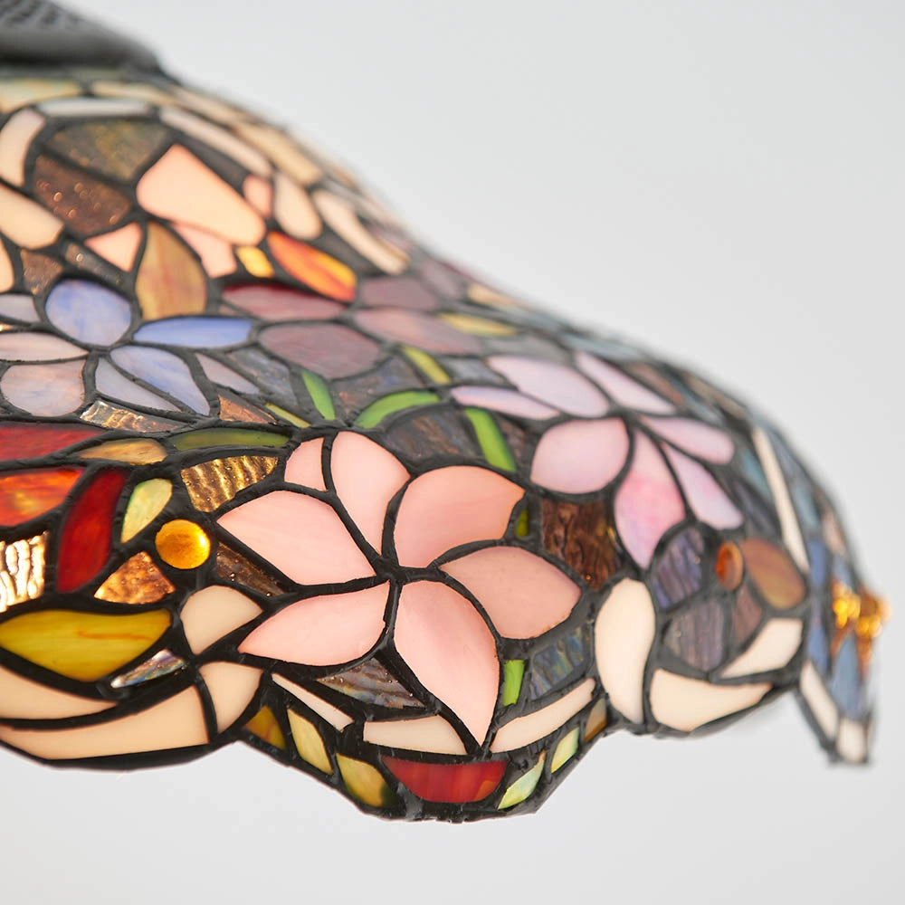 Lampada a sospensione Tiffany floreale E27 60W Sullivan