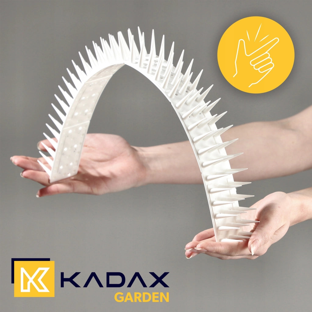 KADAX Punte dissuasive per uccelli e piccioni, striscia di plastica resistente e densa da 51 cm.
