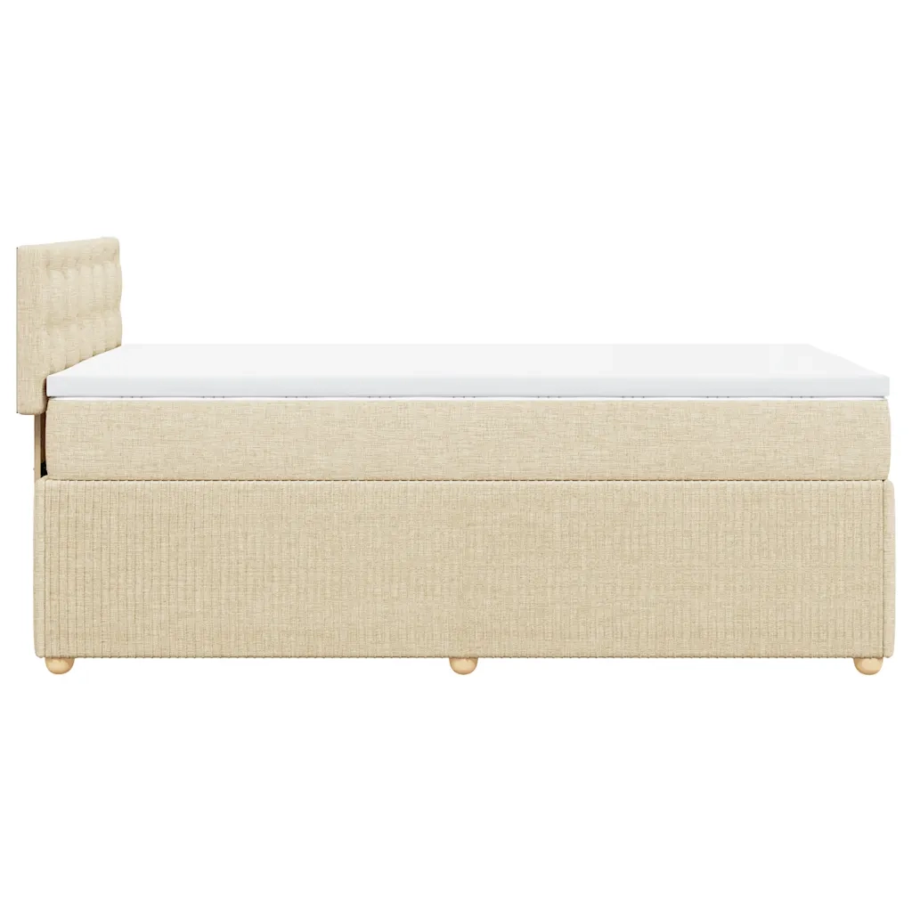 Giroletto a Molle con Materasso Crema 90x200 cm inTessuto