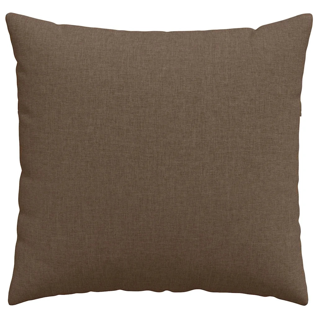 Cuscini da Divano 2 pz | Cuscini per sedie Marrone 50 x 50 cm Tessuto