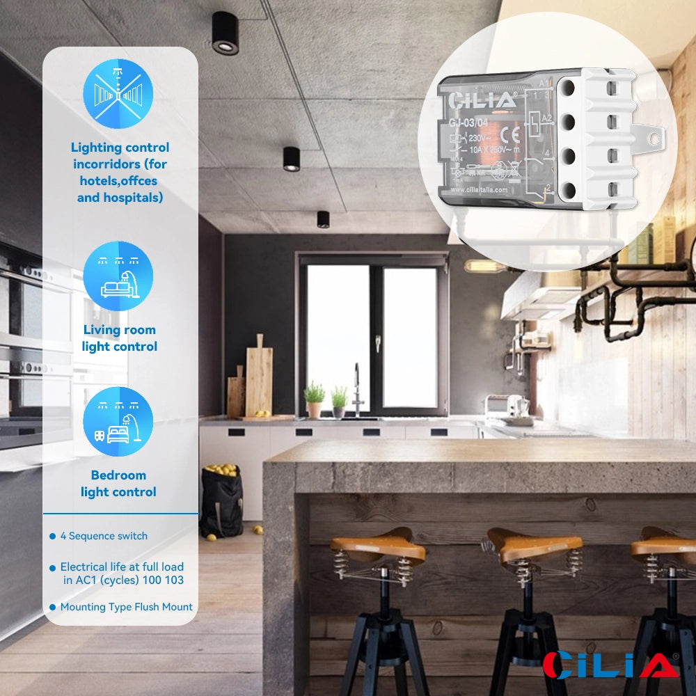 Rel¨¨ Commutatore ad Impulsi 230V 10A ¨C Xylo ¨C Tipo 26.08