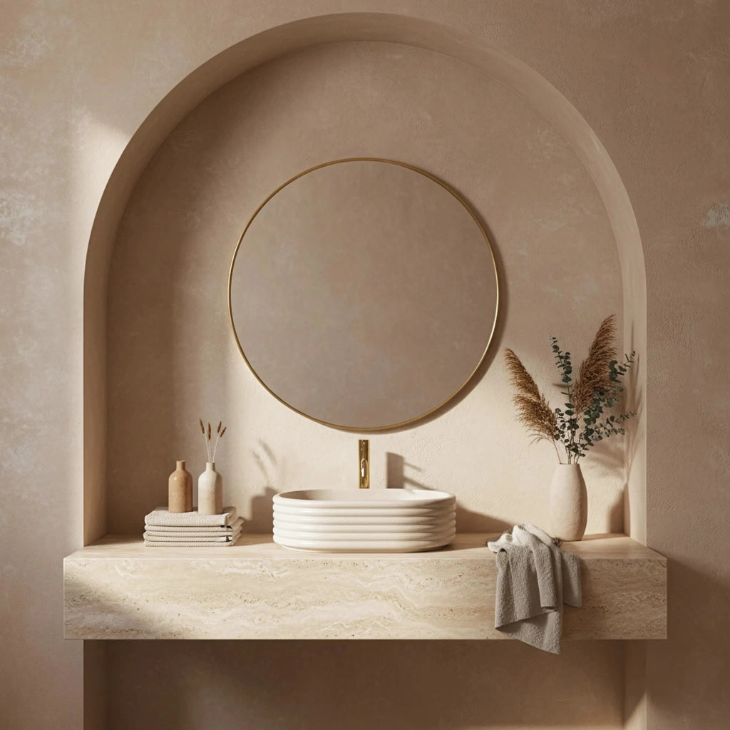 Lavabo Da Appoggio Rea Nicoletta Beige