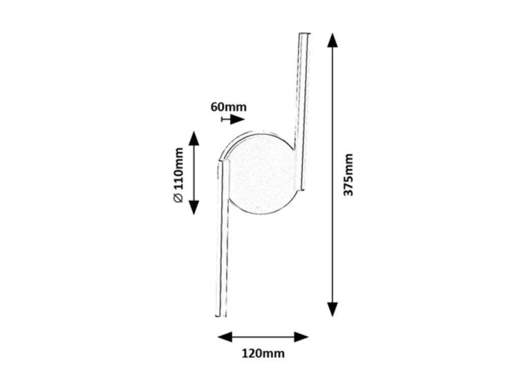 Applique LED minimalista 8W nera Sabira 71122 Rabalux