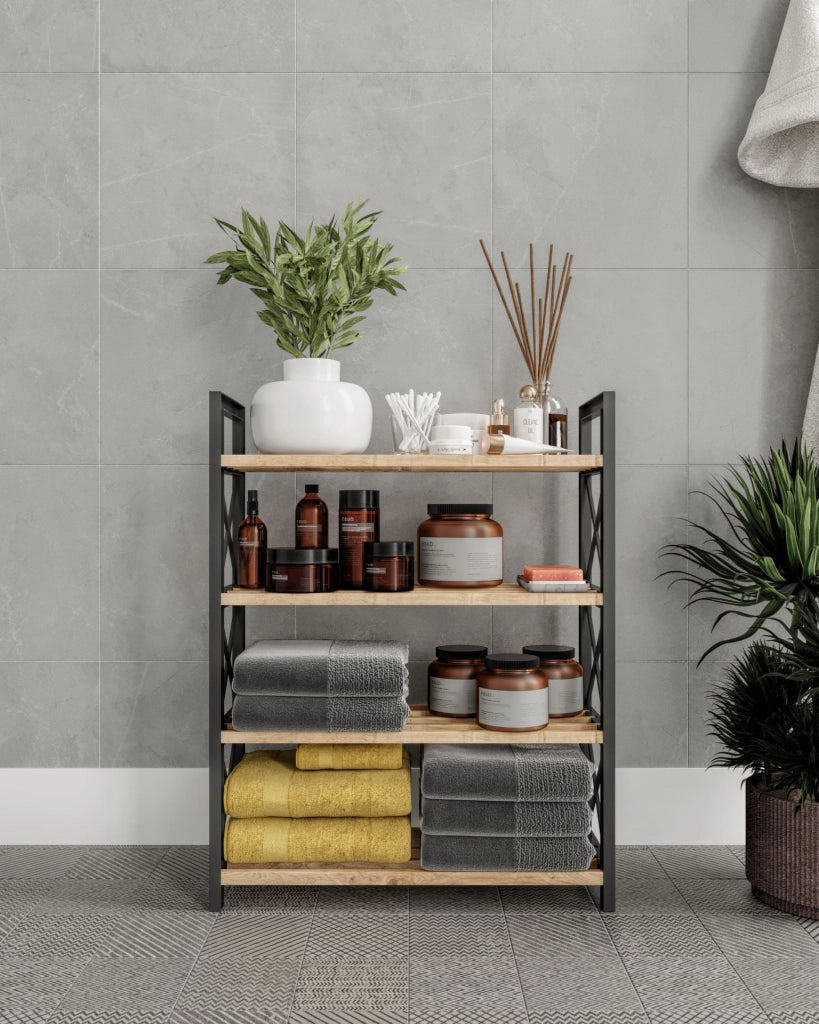 Libreria in legno "Plastic" - 46 x 18 x 64 cm - Nero