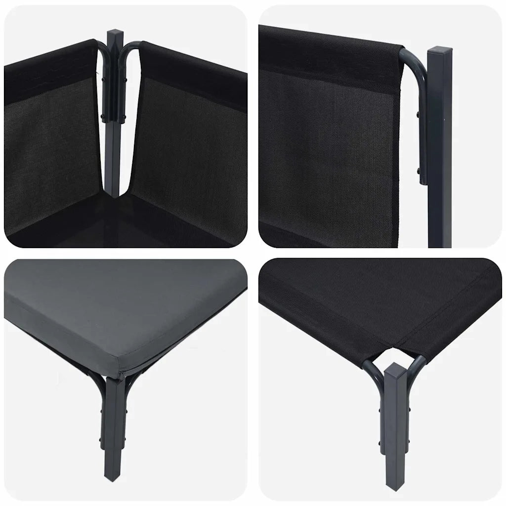 Mobili da Esterno con cuscino Antracite 80 x 80 x 71 cm Acciaio 42009986