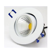 Trade Shop - Faretto Da Incasso Led Cob Epistar 3w Riflettore Bianco Freddo E Bianco Caldo -