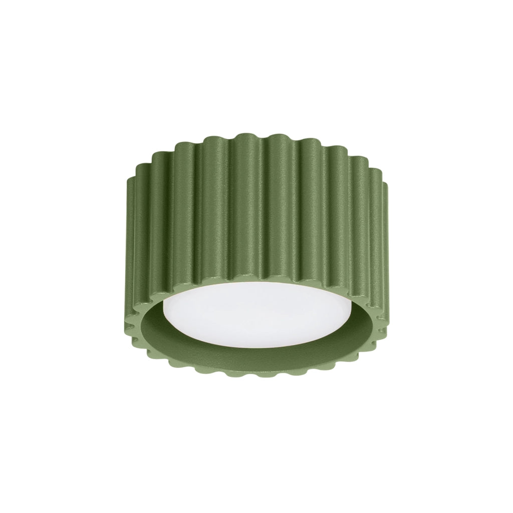 Lampada da soffitto AURA 1 verde oliva Gx53
