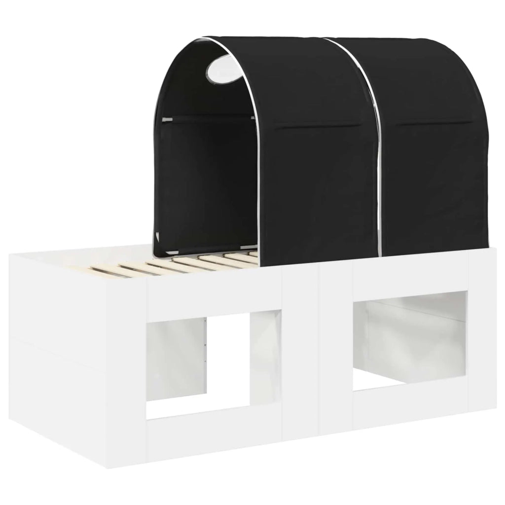 Letto con Tunnel 3 pz Bianco e Nero Legno ingegnerizzato 3423514