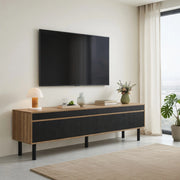Mobile TV in truciolare nero lunghezza 170 cm