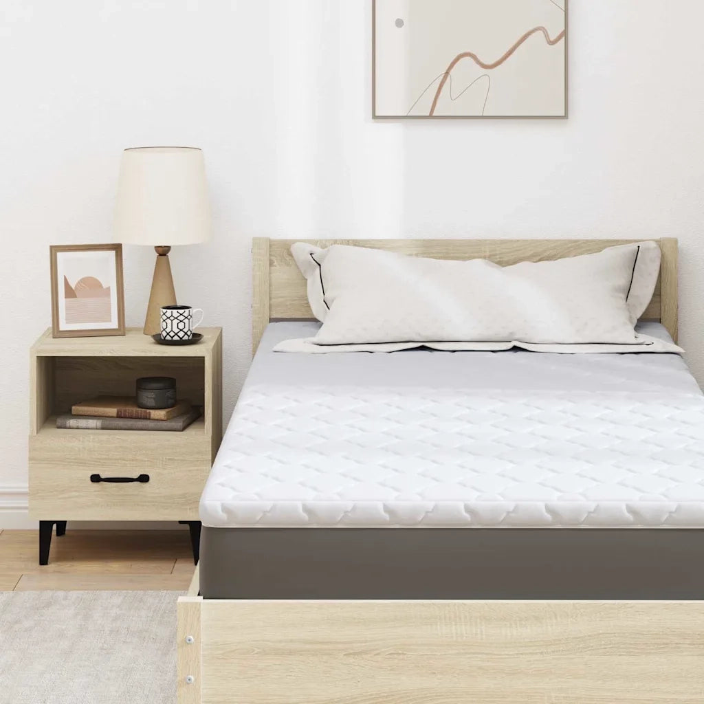 Topper al cocco Bianco 120 x 200 cm Tessuto Jacquard 4106395