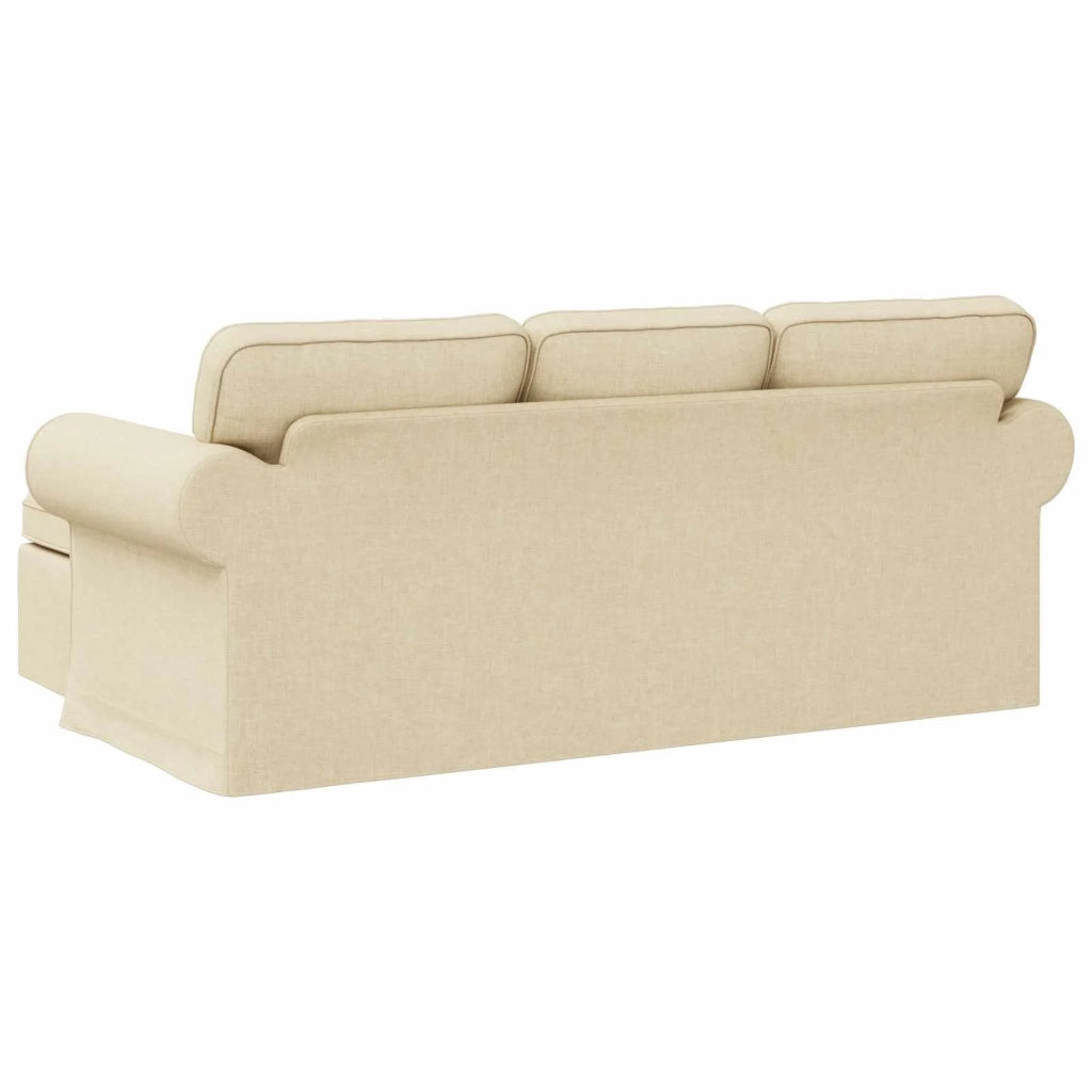 Divano Crema 195 x 138 x 80 cm Tessuto 42024332