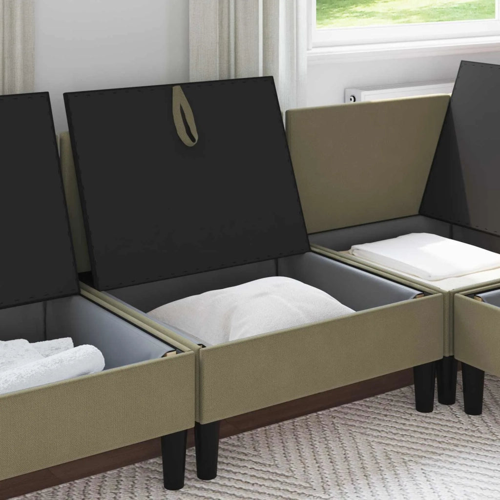 Divano Medio con Storage Cachi Velluto 42027118