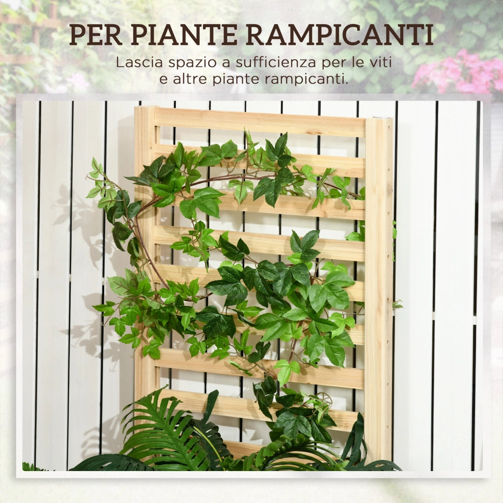 Fioriera con Traliccio per Rampicanti ¨C Xylo ¨C Legno di Abete 230x60x110 cm