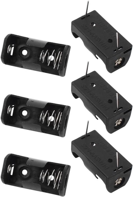 Batteria in plastica per 6 celle 1/2AA - nero