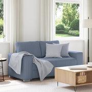 Divano Divanetto Blu 160x77x82 cm Tessuto di Velluto a Coste 4105196