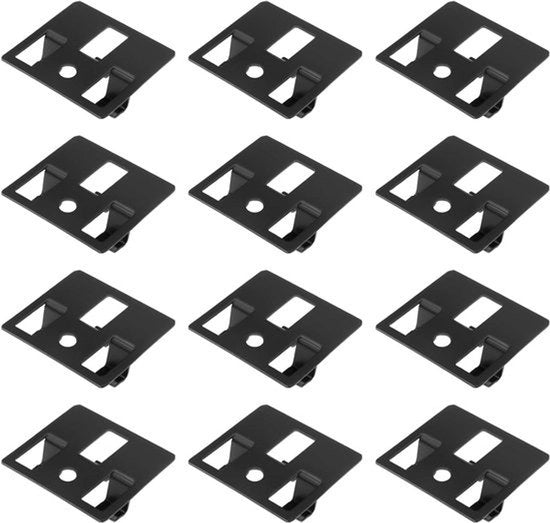 Clip di fissaggio per pavimenti in composito con fissaggio nascosto clip metallica adatta per pavimenti in composito - Decorativo - Metallo - Composito - Clip - Adatta per righe - Nero 100 pezzi.
