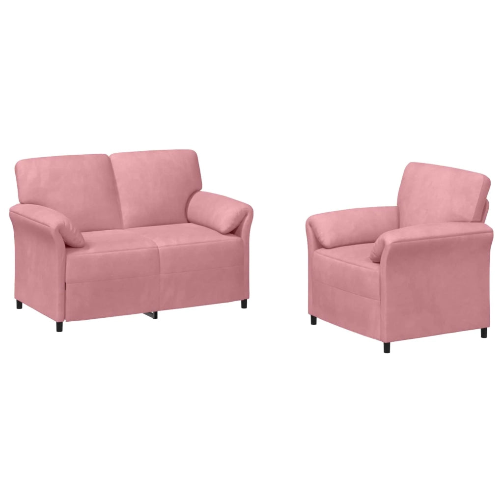 Set di divani 2 pz Rosa Velluto 3424889