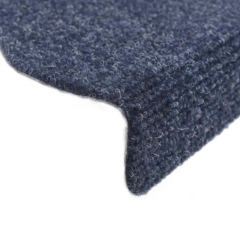Tappetini per scale autoadesivi 15 pz 56x17x3 cm blu semicircolari 132695