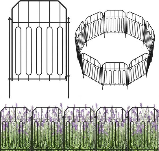 Decorazione temporanea metallica per giardino, set di 19 pezzi, per aree esterne e recinzioni per animali.