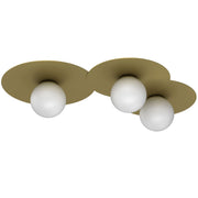 Lampada da soffitto Flat 3xE27 oro bianco Luminex