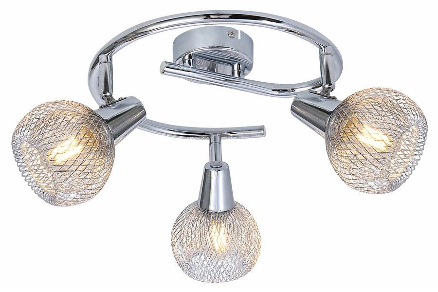 Plafoniera Loretto Reality cromo metallo 3 luci E14