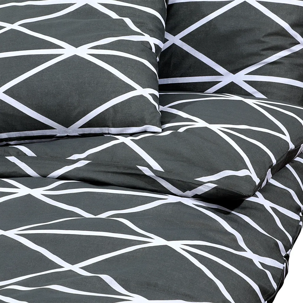 Set Copripiumino Grigio 155x220 cm in Cotone 136055