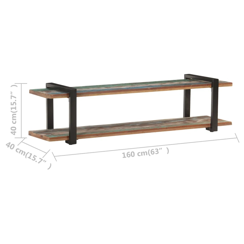 Mobile Porta TV-Credenza TV 160x40x40 cm in Legno Massello di Recupero