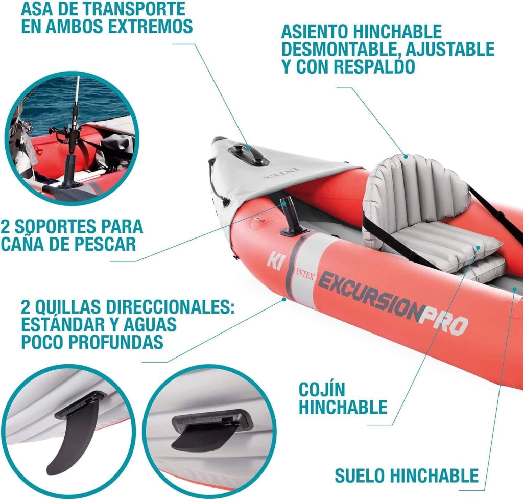 Intex Canoa K1 Excursion Pro Cm 305X91X46 I,1