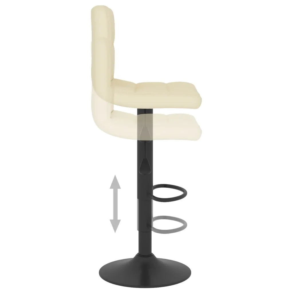 Sgabelli da Bar 2 pz Crema in Tessuto 334284