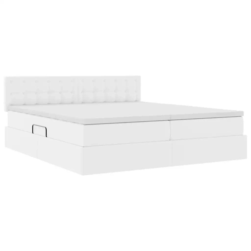Letto con contenitore e LED con led Bianco Puro 180 x 200 cm 3371542