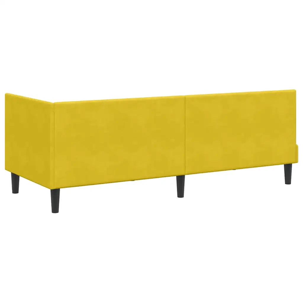 Struttura Letto Angolare con Materasso 2 pcs Giallo Velluto 3393884
