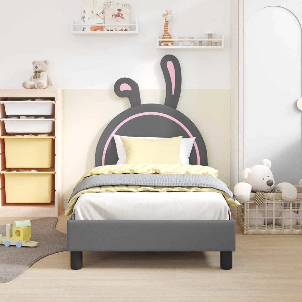 Struttura letto bambini con testata-Giroletto per bambini Grigio Chiaro 80 x 160 cm 157807