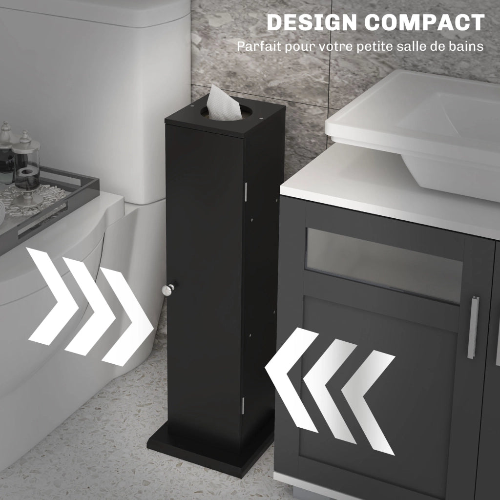 Mobile bagno con portarotolo 3 livelli ¨C Minimal ¨C nero