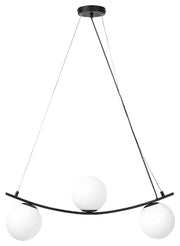 Lampada a sospensione Rabalux Aslan 3xE14 metallo nero/bianco
