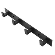Appendiabiti da parete minimal a 4 ganci nero