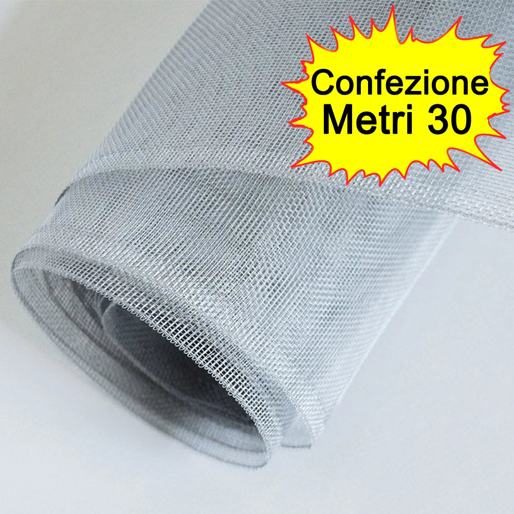 Rete zanzariera in alluminio altezza cm 60 lunghezza metri 30