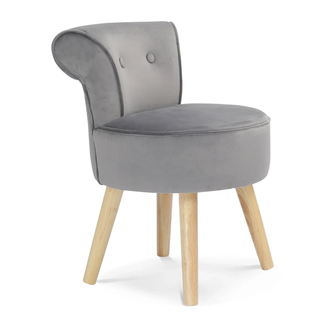 IDMarket - Poltrona Frog in velluto grigio