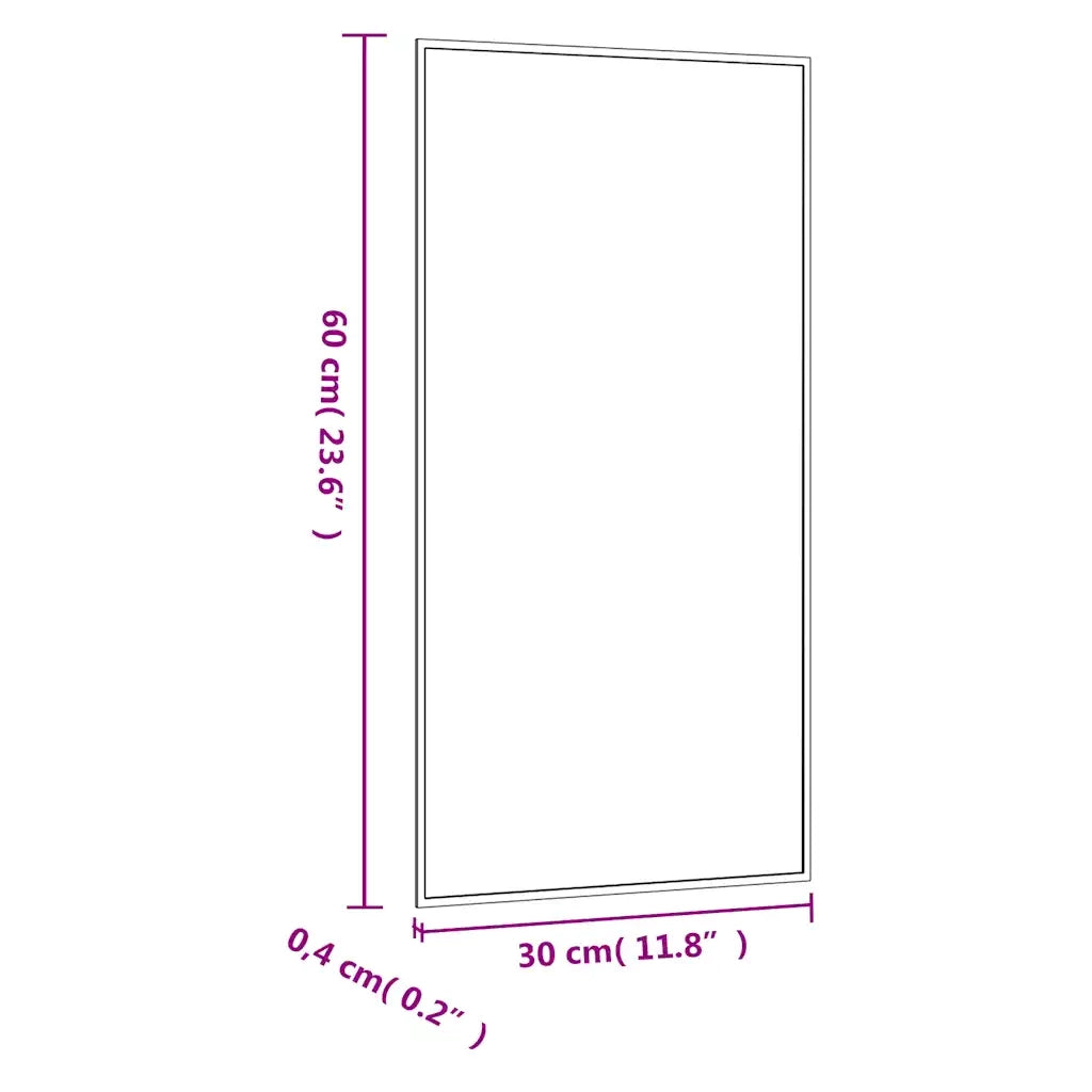 Specchio da Parete | Specchio decorativo 30x60 cm Vetro Rettangolare
