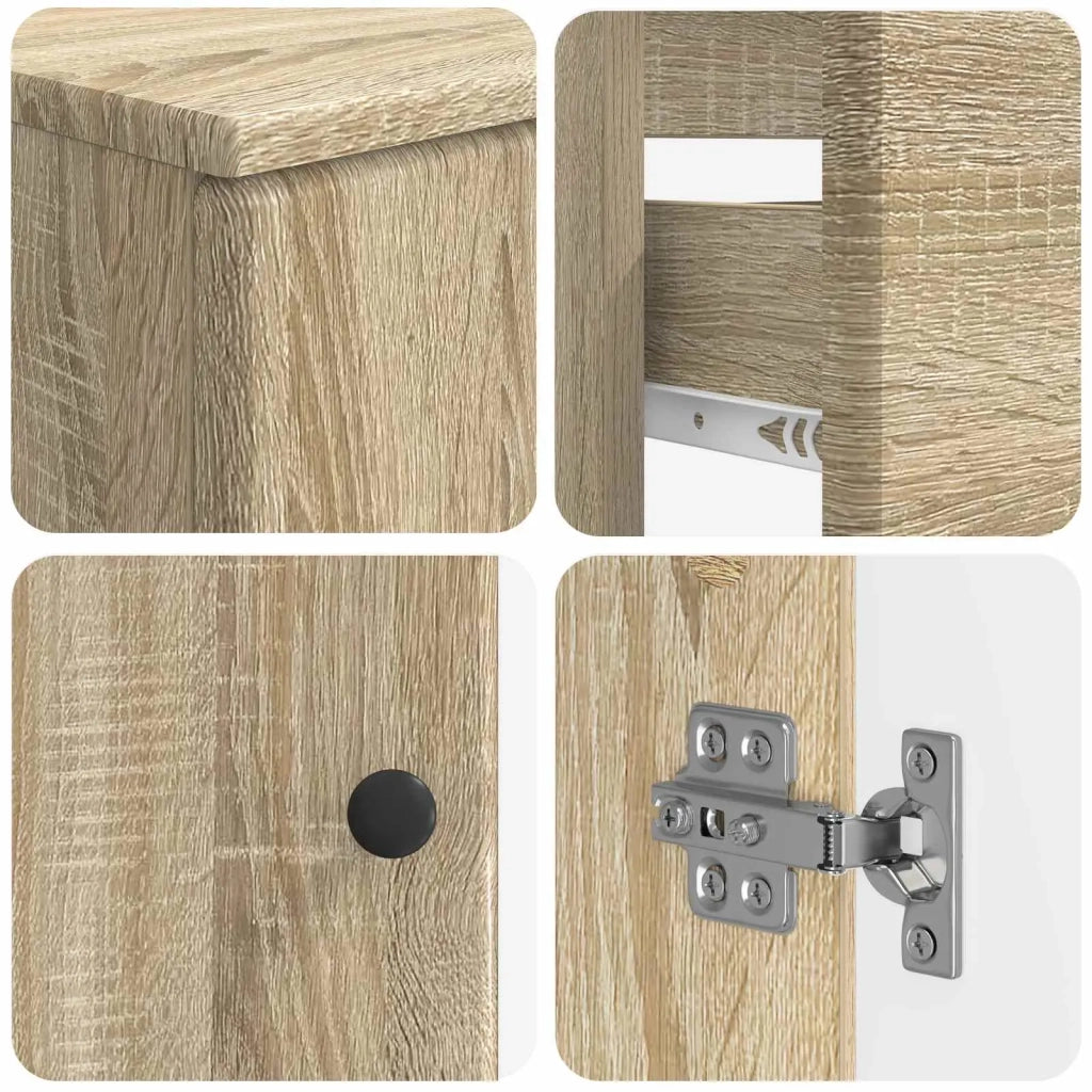 Set di Mobili da Bagno da 4 Pezzi BREDA Rovere Sonoma 3417965