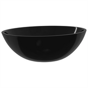Lavandino in Vetro-Lavabo 50x37x14 cm Nero